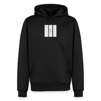 Logo photographique Flash d’étoile - Sweat à capuche Premium bio Homme - noir - Devant - Nico (187cm)