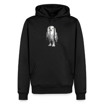 Harfang des neiges - Sweat à capuche Premium bio Homme - noir - Devant - Nico (187cm)