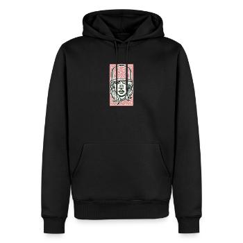 Hip Hop Face #2 - Männer Premium Bio Hoodie - Schwarz - Vorne - Nico (187cm)