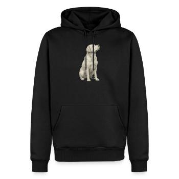Cadeau de labrador pour propriétaires et fans de chiens - Sweat à capuche Premium bio Homme - noir - Devant - Nico (187cm)