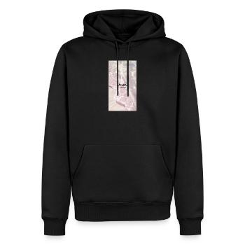Graphique d’affirmation de manifestation - Sweat à capuche Premium bio Homme - noir - Devant - Nico (187cm)