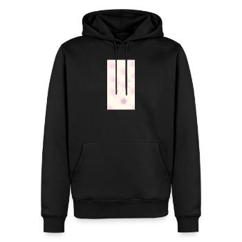 Bouquet de fleurs aquarelles roses - Sweat à capuche Premium bio Homme - noir - Devant - Nico (187cm)