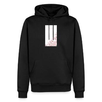 Bouquet de fleurs aquarelles roses - Sweat à capuche Premium bio Homme - noir - Devant - Nico (187cm)