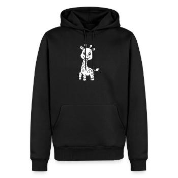Giraffe Silhouette Kids Safari Motif - Men’s Premium Organic Hoodie - black - Front - Nico (187cm)