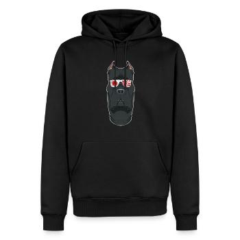 Cane Corso Japan Sunglasses I Japanese Flag - Männer Premium Bio Hoodie - Schwarz - Vorne - Nico (187cm)