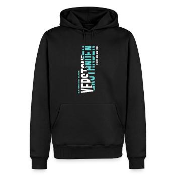Ich hab das schon verstanden - Männer Premium Bio Hoodie - Schwarz - Vorne - Nico (187cm)