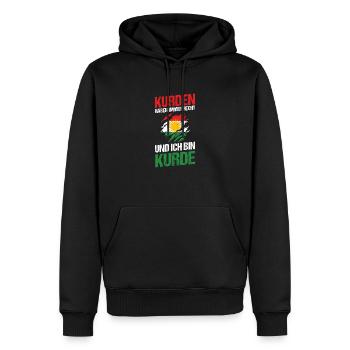 Kurdes Kurdistan - Sweat à capuche Premium bio Homme - noir - Devant - Nico (187cm)