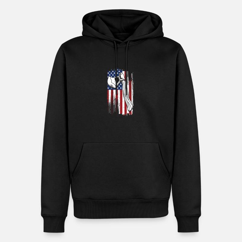 Axt - Männer Premium Bio Hoodie - Schwarz