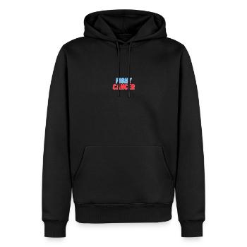 FIGHT CANCER - Sweat à capuche Premium bio Homme - noir - Devant - Nico (187cm)