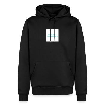 Be the best version of you - Men’s Premium Organic Hoodie - black - Front - Nico (187cm)