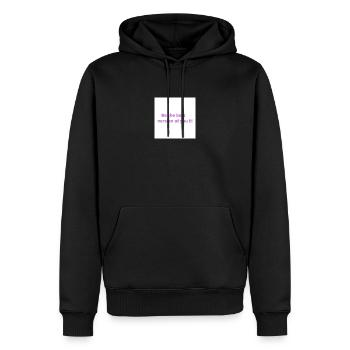 Sei die beste Version von dir - Männer Premium Bio Hoodie - Schwarz - Vorne - Nico (187cm)
