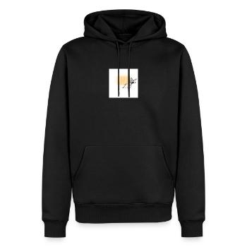 one life - Sweat à capuche Premium bio Homme - noir - Devant - Nico (187cm)