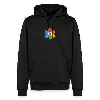 Coccinelle - Sweat à capuche Premium bio Homme - noir - Devant - Nico (187cm)