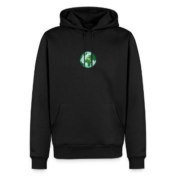 Nachhaltige Welt - Männer Premium Bio Hoodie - Schwarz - Vorne - Nico (187cm)