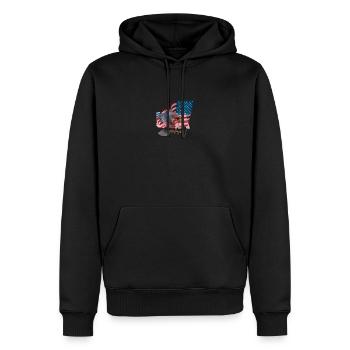 USSpolo - Männer Premium Bio Hoodie - Schwarz - Vorne - Nico (187cm)
