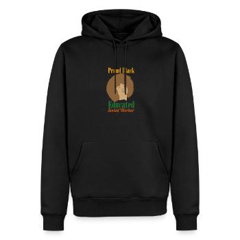 Proud Black Educated Social Worker - Männer Premium Bio Hoodie - Schwarz - Vorne - Nico (187cm)