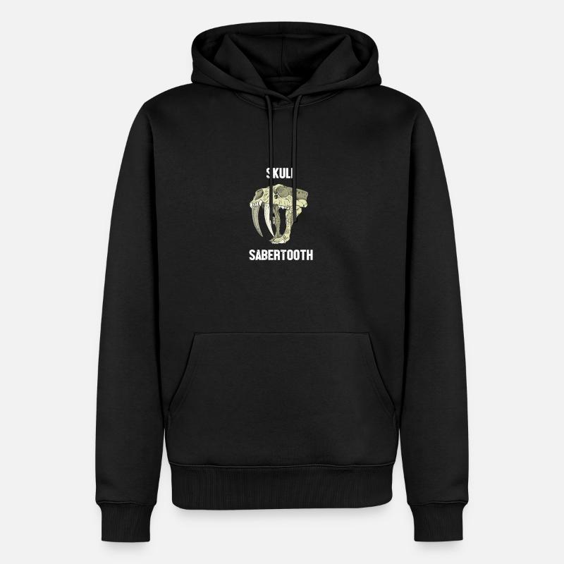 Tigre à dents de sabre - Sweat à capuche Premium bio Homme - noir