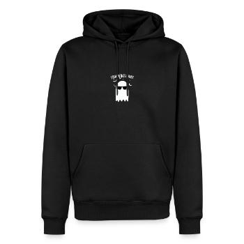 Je boo ce que je veux Halloween - Sweat à capuche Premium bio Homme - noir - Devant - Nico (187cm)