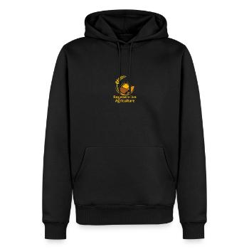 Regenerative Agriculture - Männer Premium Bio Hoodie - Schwarz - Vorne - Nico (187cm)