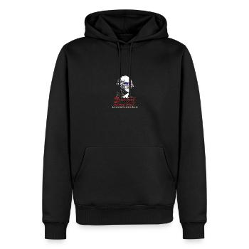 George Washington Your Beef Is My Beef Rapper - Männer Premium Bio Hoodie - Schwarz - Vorne - Nico (187cm)