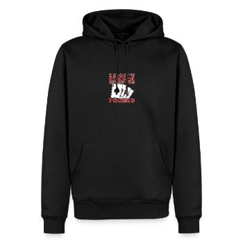 Je me fiche de ce que tu as plié poker - Sweat à capuche Premium bio Homme - noir - Devant - Nico (187cm)