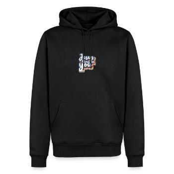 Jesus Lives In You Christian Bible - Männer Premium Bio Hoodie - Schwarz - Vorne - Nico (187cm)