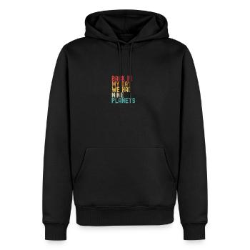 Pluto Never Forget Back In My Day 9 Planets - Männer Premium Bio Hoodie - Schwarz - Vorne - Nico (187cm)