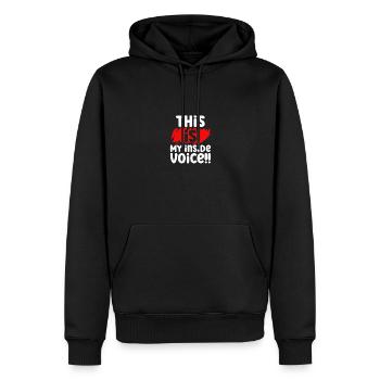 Sarcastic This Is My Inside Voice Anti Anger - Männer Premium Bio Hoodie - Schwarz - Vorne - Nico (187cm)