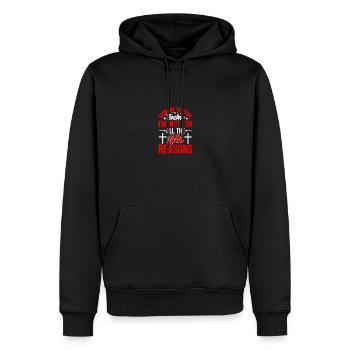 Fidèle serviteur chrétien enseignant de l’école du dimanche - Sweat à capuche Premium bio Homme - noir - Devant - Nico (187cm)