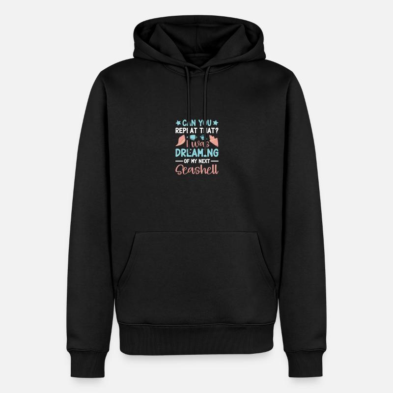 Womens Shelling Shell Collecting Seashells - Männer Premium Bio Hoodie - Schwarz