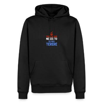 Todo Lo Que Necesito Paraguayan Guarani Terere - Männer Premium Bio Hoodie - Schwarz - Vorne - Nico (187cm)