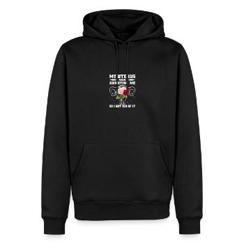 Uterus Removal Products Uterus Warrior - Männer Premium Bio Hoodie - Schwarz - Vorne - Nico (187cm)
