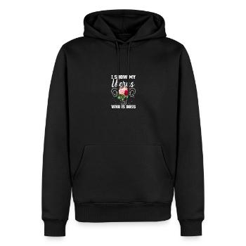 Hysterectomy Warrior Uterus Removal Surgery - Männer Premium Bio Hoodie - Schwarz - Vorne - Nico (187cm)