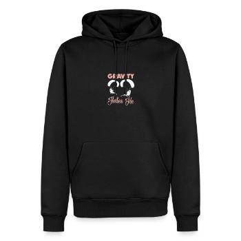 Paramotor Engine Paragliding Motor Paraglider - Men’s Premium Organic Hoodie - black - Front - Nico (187cm)