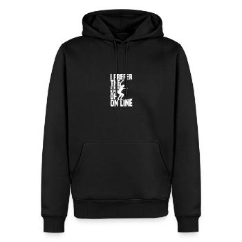 Passionné de slackline Amateur de slackline Slackline - Sweat à capuche Premium bio Homme - noir - Devant - Nico (187cm)