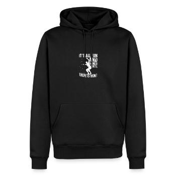 Slackline Gear Swing Set Indoor Slacklining - Sweat à capuche Premium bio Homme - noir - Devant - Nico (187cm)