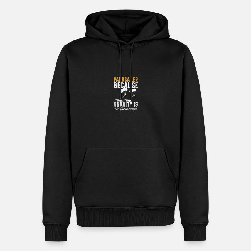 Parakiting Essentials Parasailer Jouets Parachute - Sweat à capuche Premium bio Homme - noir