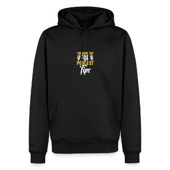 Podcast Lover Podcast Lighting Podcasting - Männer Premium Bio Hoodie - Schwarz - Vorne - Nico (187cm)
