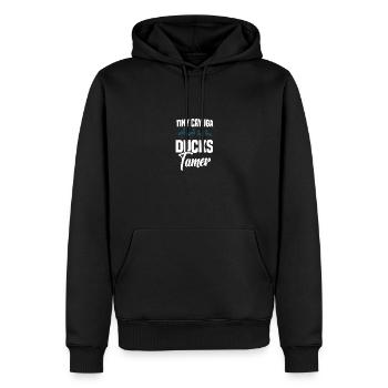 Cayuga Duck Owner Jouets d’enclos d’animaux en peluche - Sweat à capuche Premium bio Homme - noir - Devant - Nico (187cm)