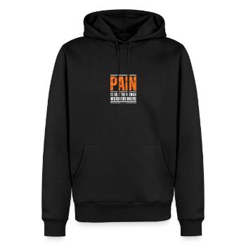 Marathon d’entraînement de course à pied amusant de douleur - Sweat à capuche Premium bio Homme - noir - Devant - Nico (187cm)