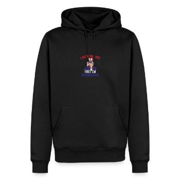 Drapeau américain Vintage Biden gratuit le mercredi - Sweat à capuche Premium bio Homme - noir - Devant - Nico (187cm)
