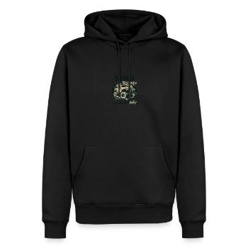 Drôle de camion tout-terrain 4x4 routes fermées Allons voir - Sweat à capuche Premium bio Homme - noir - Devant - Nico (187cm)