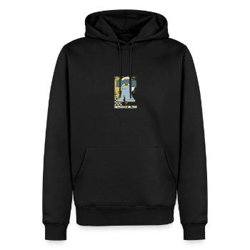 American USA Freedom Justice Fighter Abe 1776 - Männer Premium Bio Hoodie - Schwarz - Vorne - Nico (187cm)