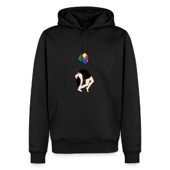 Balloon - Men’s Premium Organic Hoodie - black - Front - Nico (187cm)