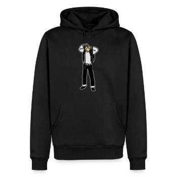 Rockabilly Boy - Männer Premium Bio Hoodie - Schwarz - Vorne - Nico (187cm)