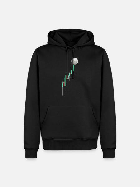 To The Moon - Men’s Premium Organic Hoodie - black