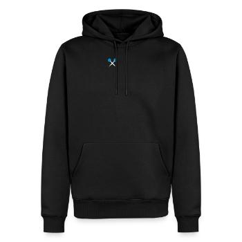 Darts - Männer Premium Bio Hoodie - Schwarz - Vorne - Nico (187cm)