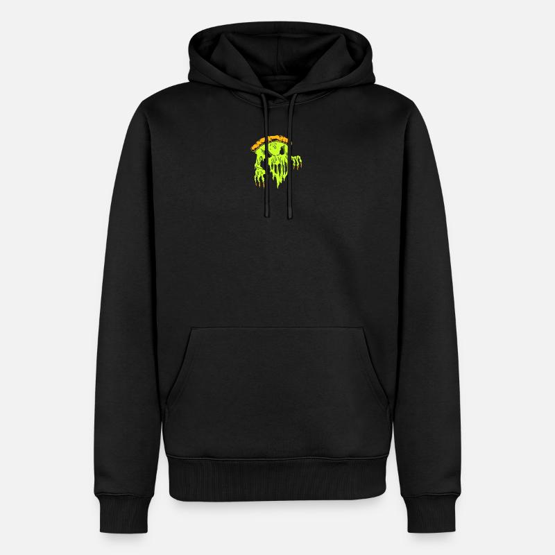 Horror Pizza - Männer Premium Bio Hoodie - Schwarz