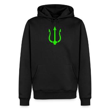 trident - Sweat à capuche Premium bio Homme - noir - Devant - Nico (187cm)