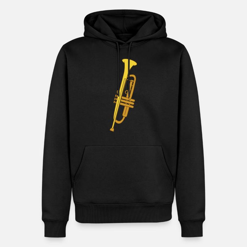 Trompete - Männer Premium Bio Hoodie - Schwarz